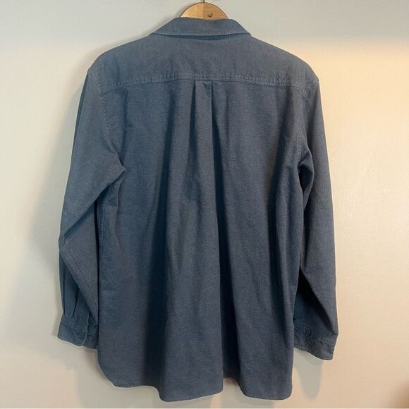 L.L Bean Blue Long Sleeve Button Down 100% Cotton Size XL - Picture 7 of 7